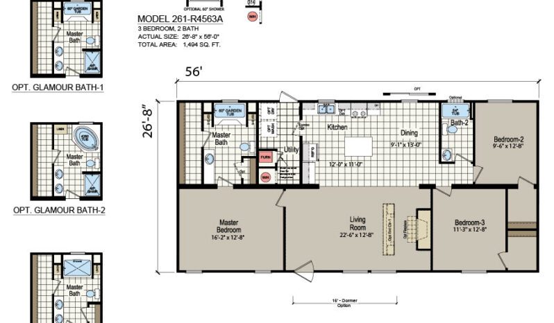 Champion Riverview R4563A Colored Floorplan