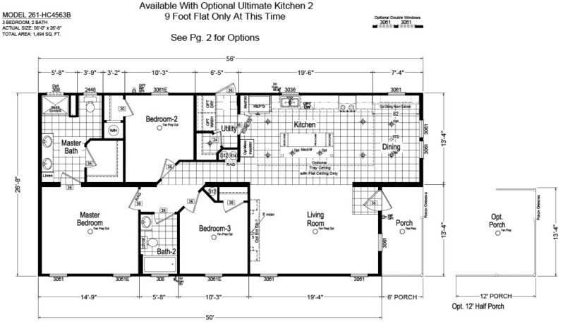 Champion Homes of Merit Community HC4563B Floorplan