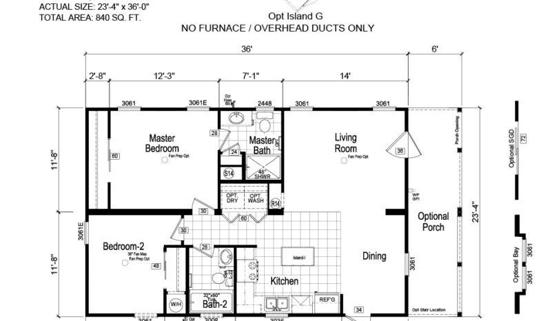 Champion Redman Trinity RH3362B Floorplan